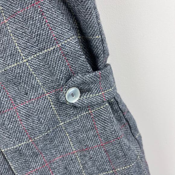 Vintage Gray Plaid Kids Romper - Picture 3 of 7